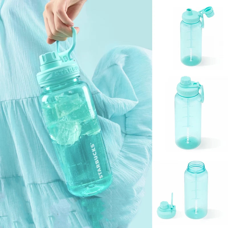 Starbucks China 2025 Colorful summer Series Blue Plastic Summer Cup 1000ml 35.2oz