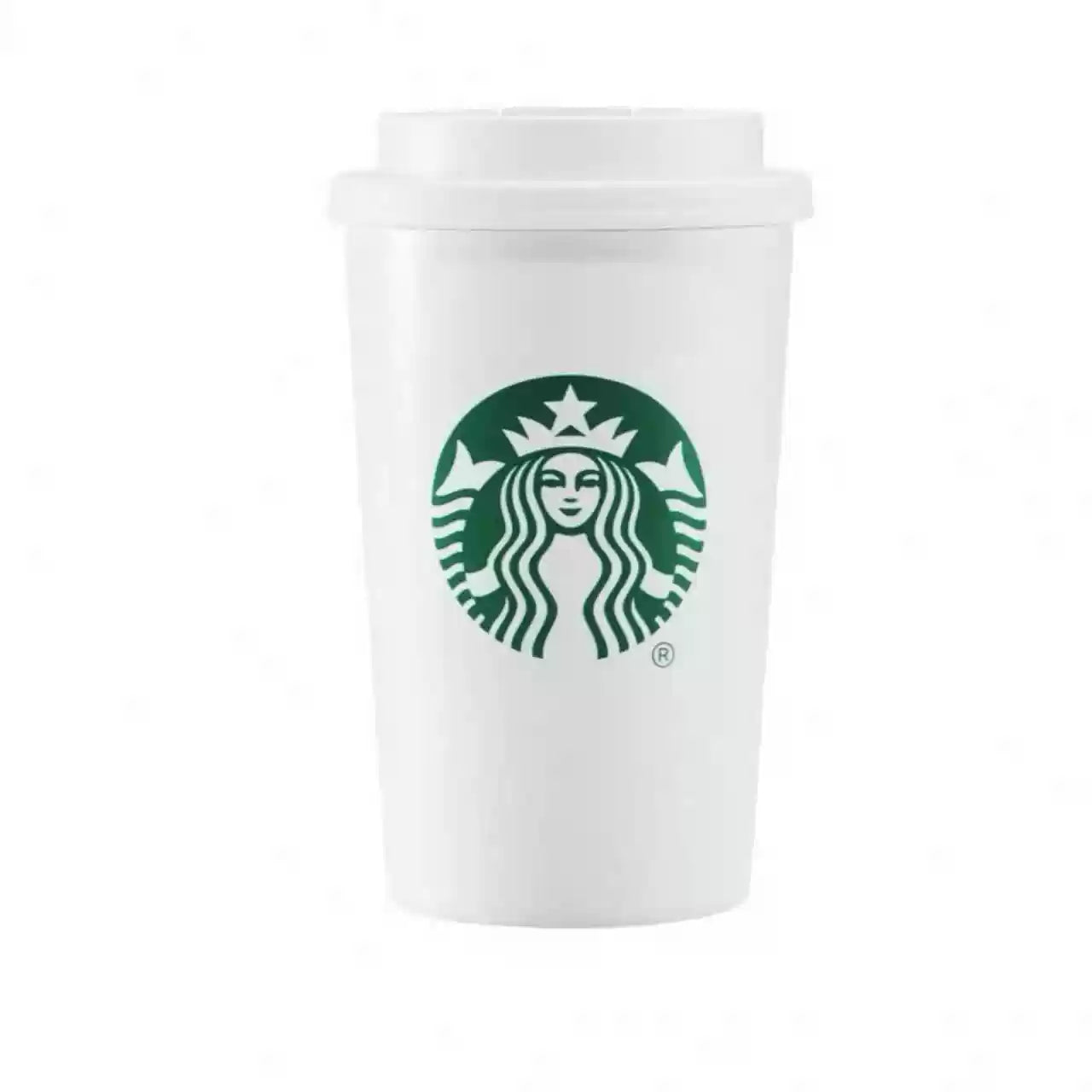 Starbucks China 2025 Minimalist Series White Toxicator Stainless Steel Desktop Cup 430ml 15.13oz