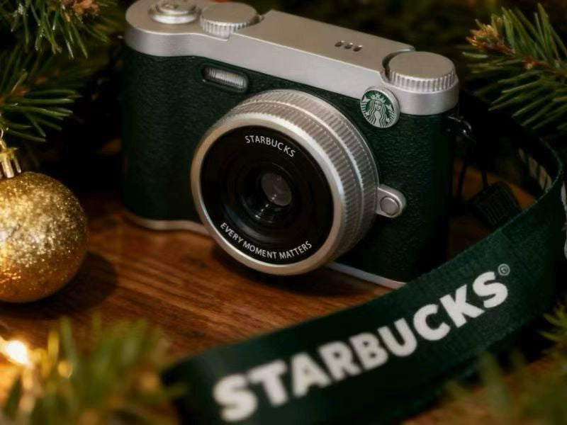 Starbucks China 2025 Retro Digital Camera Mirror Green - read details before order