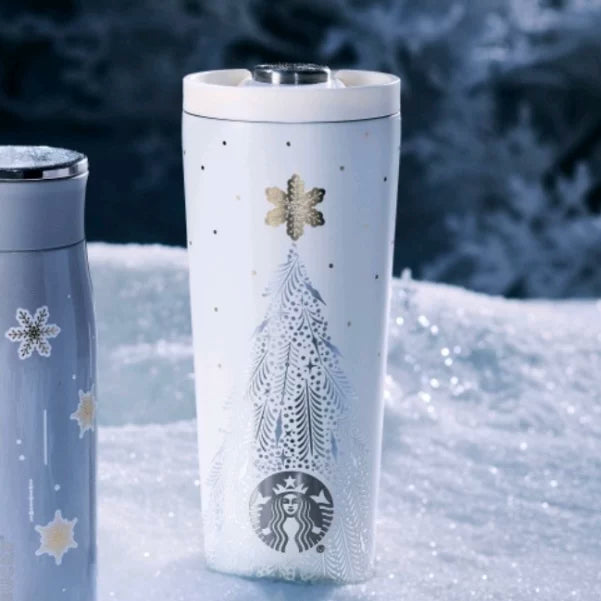 Starbucks China 2025 Snowlit Wonderland series Stainless Steel Cup 710ml 24.99oz