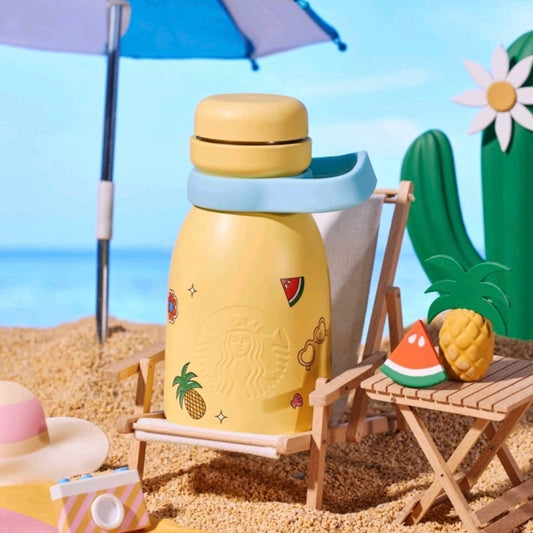 Starbucks China 2025 Tropical Series Bottle Stainless Steel Cup 400ml 14.08oz