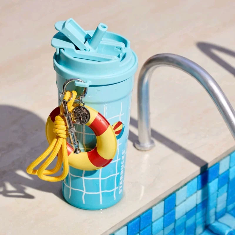 Starbucks China 2025 happy summer series stainless steel double drink cup 480ml 16.89oz