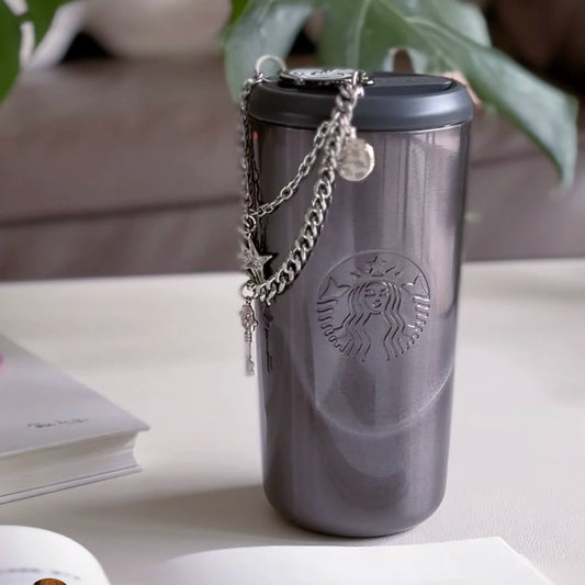 Starbucks China 2026 Ballet Series 475ml stainless steel tabletop cup with chain magnet