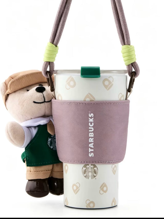 Starbucks China 2026 Bear Store Manager's Town Series 365ml STTOKE Desktop Cup with Star Coffee Bear Cup Cover