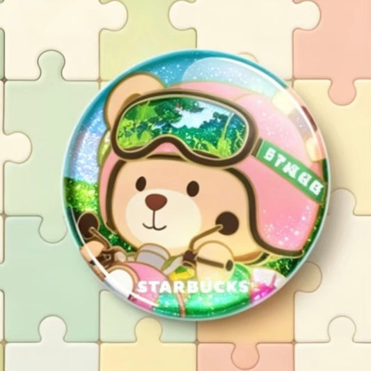 Starbucks China 2026 Bearista Sparrow Paper Airplane Shaker Pen Series Luminous Shaped Refrigerator Magnet