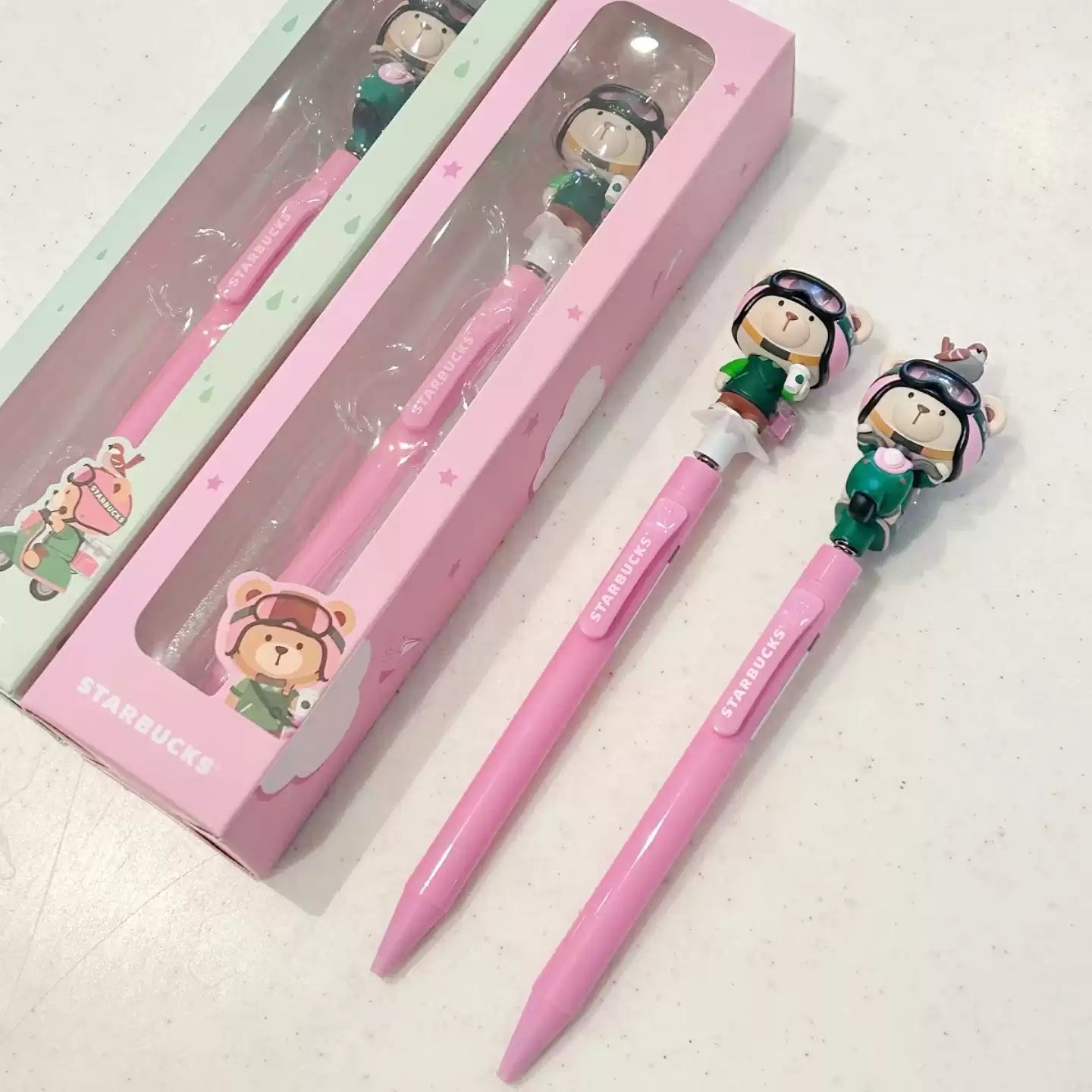 Starbucks China 2026 Bearista Sparrow Paper Airplane Shaker Pen Series Shaker Pen A set