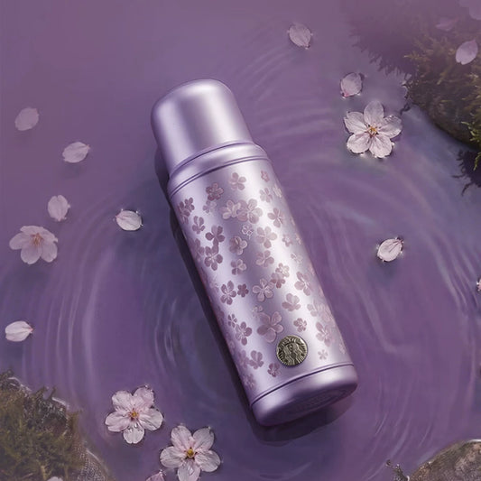 Starbucks China 2026 Cherry Blossoms Online Series Retro Thermos Cup 480ml