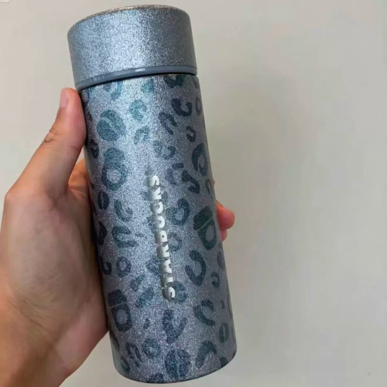 Starbucks China 2026 Leopard Print Series Blue Stainless Steel Thermos Cup 370ml 13.02oz