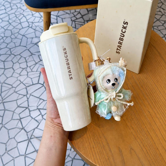Starbucks China 2026 Mood Weather Station Series 700ml Stainless Steel Double Drinking Cup with Enamel Pendant