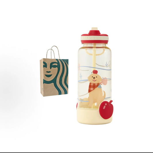 Starbucks China 2026 Paws series 1000ml large capacity plastic accompanying plastic water bottle