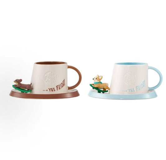 Starbucks China 2026 Paws series 350ml mug cup and saucer set