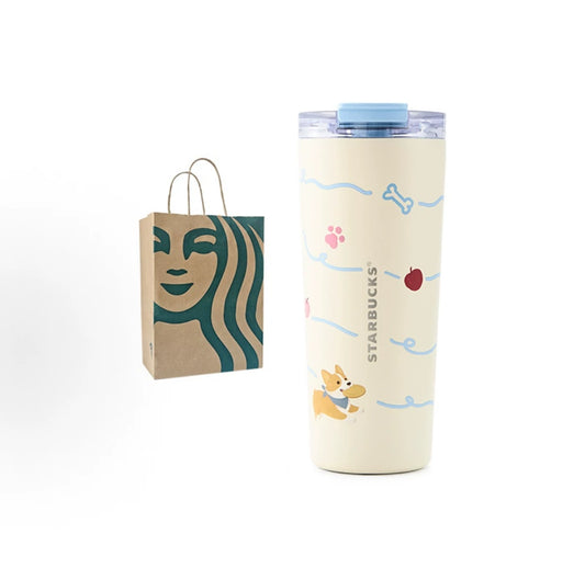 Starbucks China 2026 Paws series 680ml stainless steel double mouth tabletop cup