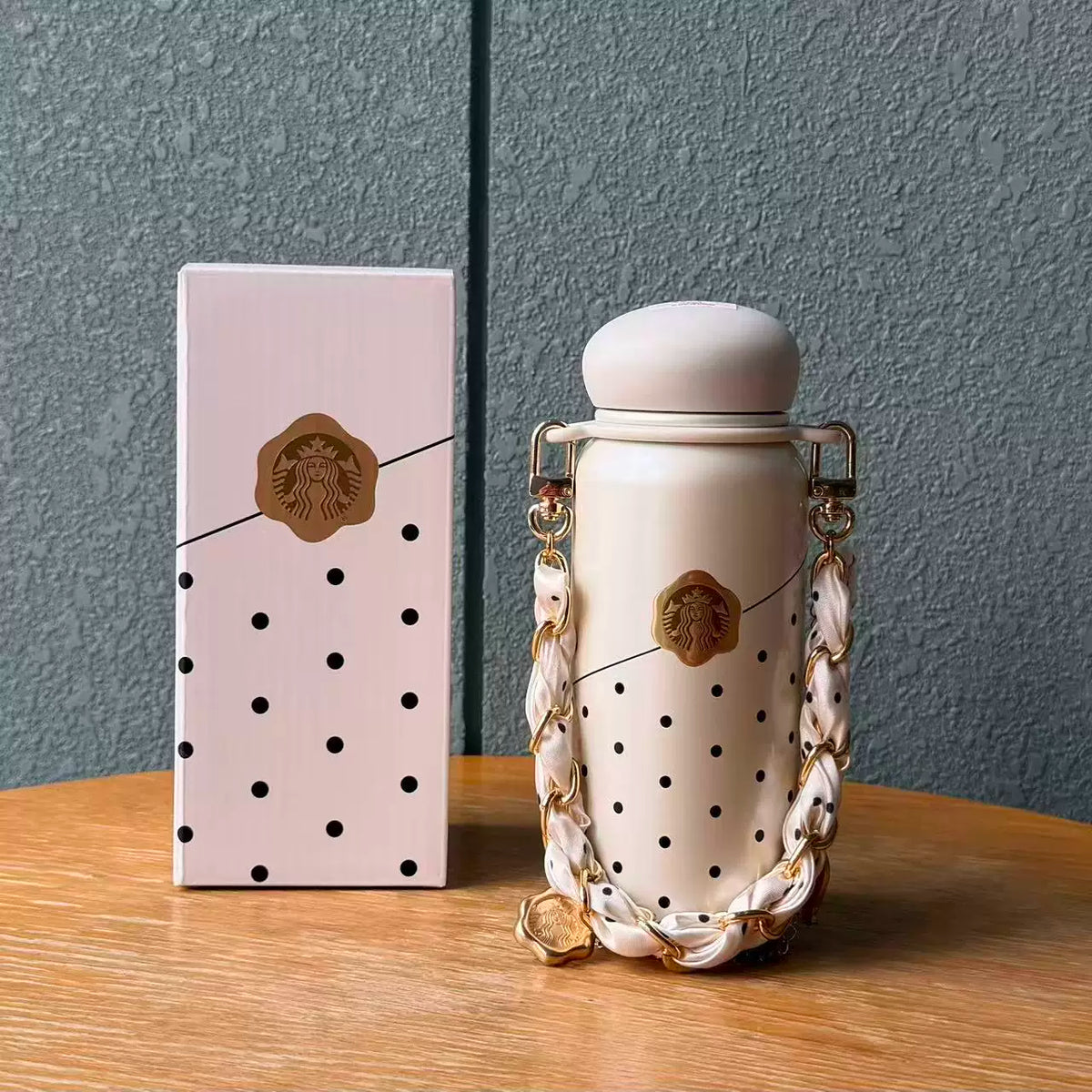 Starbucks China 2026 Polka Dot Wonderland Series 420ml Stamp Stainless Steel Cup