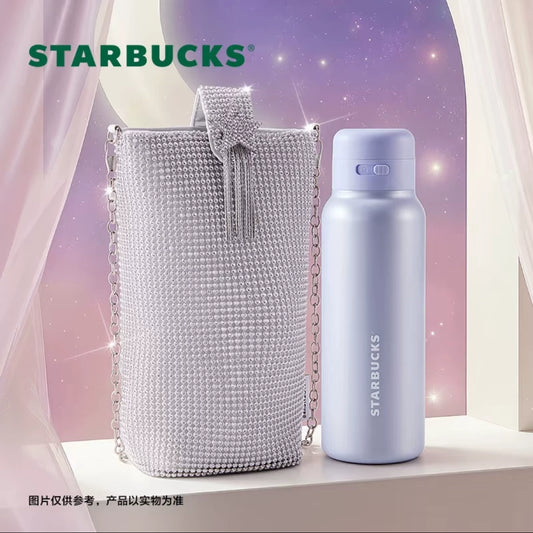 Starbucks China 2026 Purple Night Star River online series thermos cup with cup bag 360ml 12.67oz