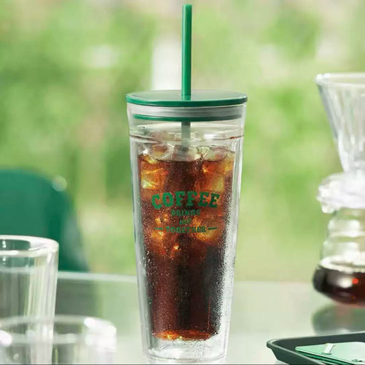 Starbucks China 2026 Retro Green Series Double Wall Glass 650ml 22.88oz