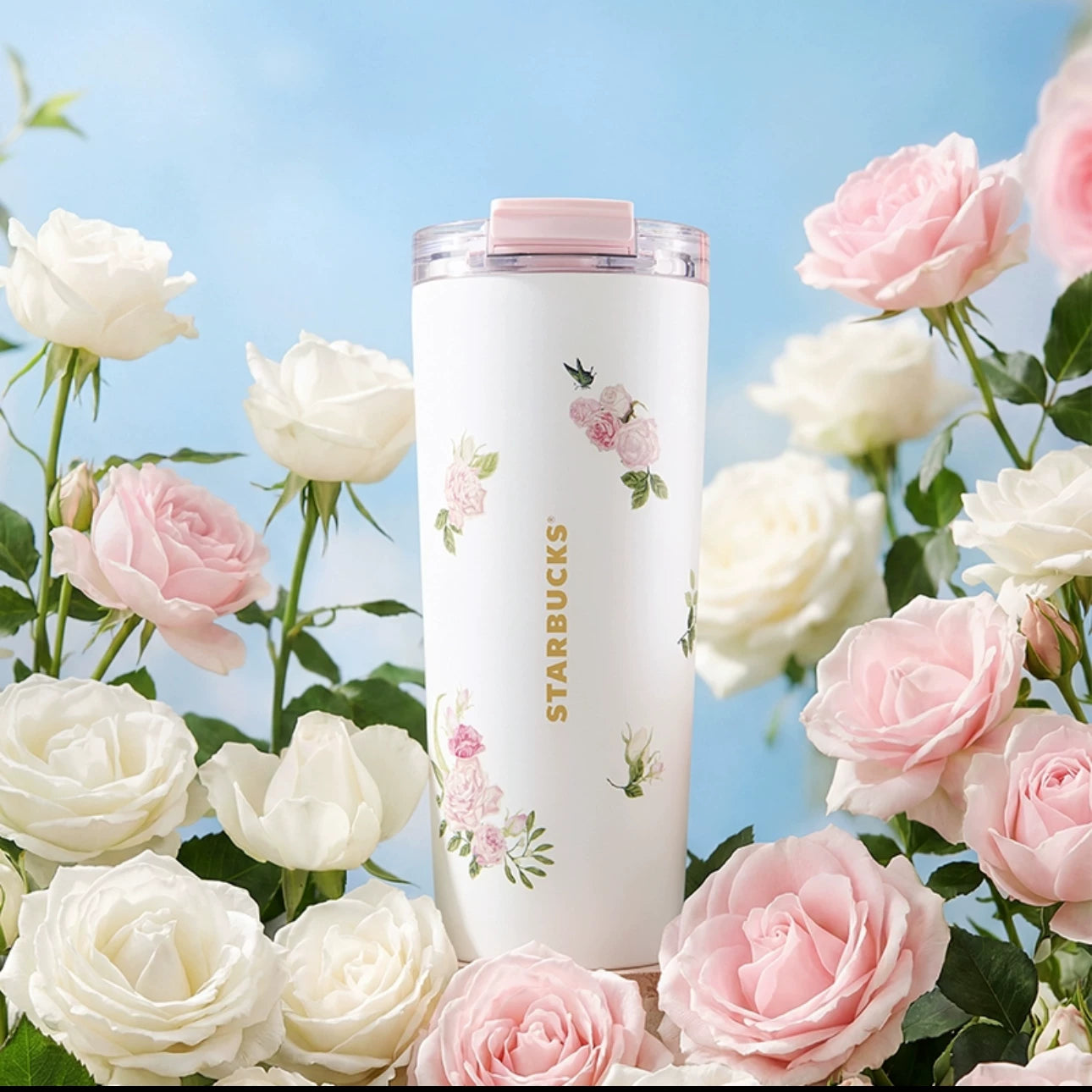 Starbucks China 2026 Rose Garden online Series Double Stainless Steel Cup 680ml 23.93oz