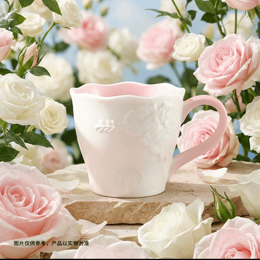 Starbucks China 2026 Rose Garden online Series Embossed Mug 320ml 11.26oz