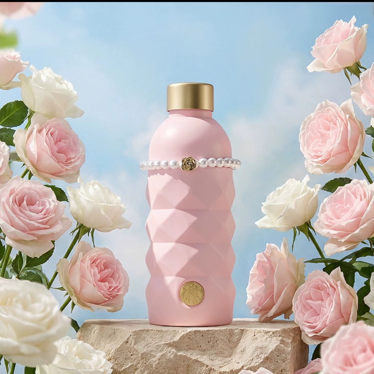 Starbucks China 2026 Rose Garden online Series Pink Stainless Steel Cup 400ml 14.08oz