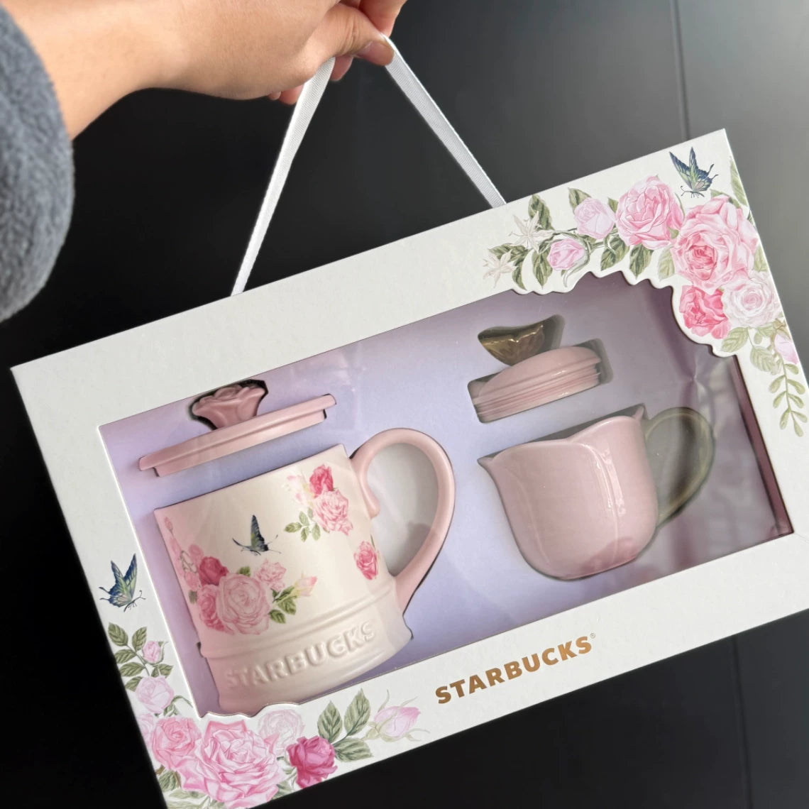 Starbucks China 2026 Rose Garden series 470+ Ceramic Mug Set Gift Box 130ml 4.58oz