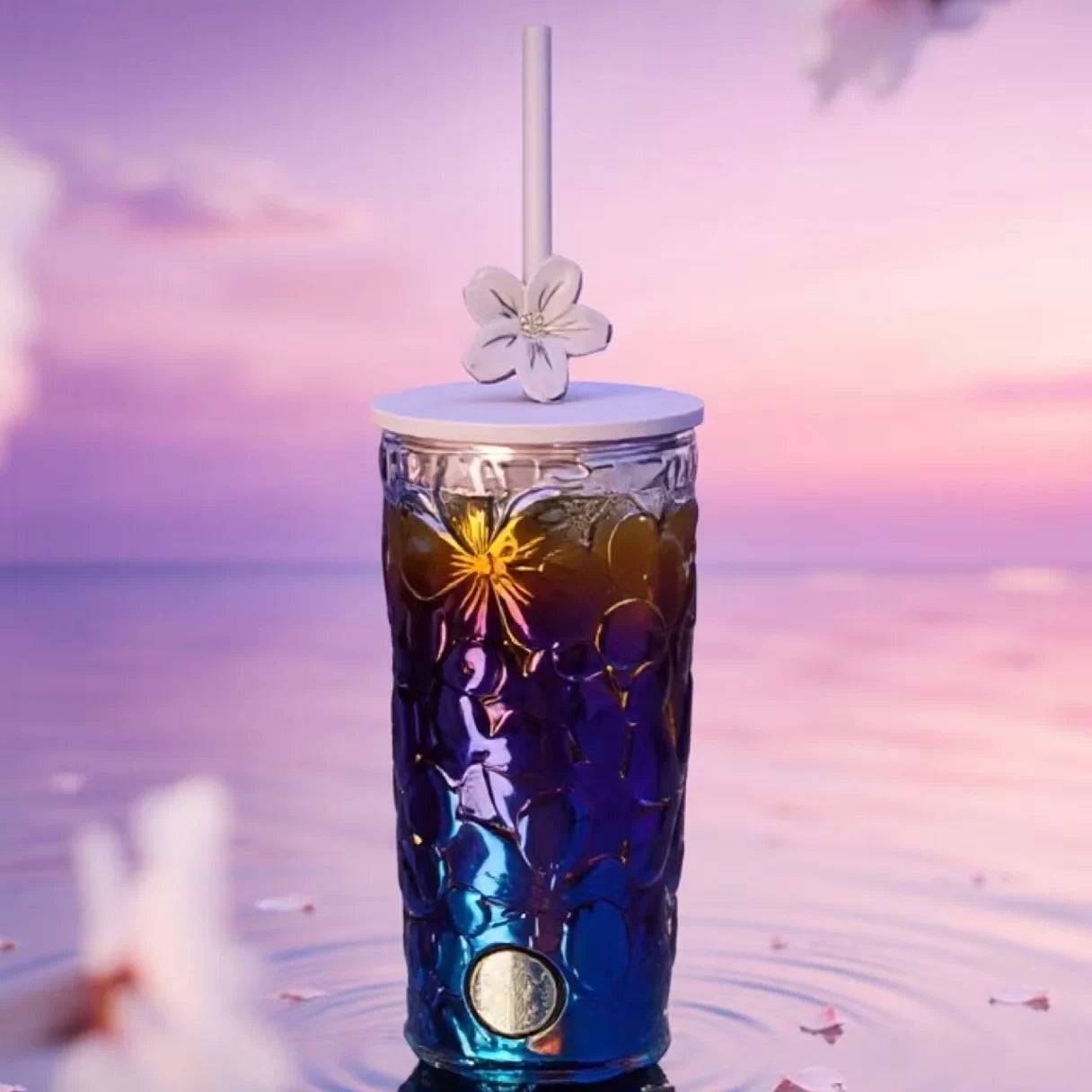 Starbucks China 2026 Spring Cherry Blossom Collection Straw Glass 575ml 20.24oz -read details