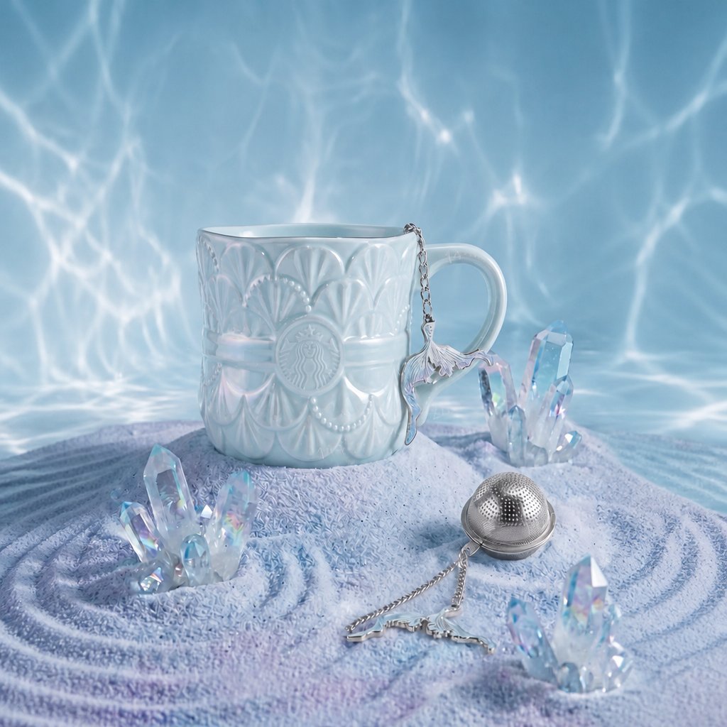 Starbucks China 2026 Undersea Wonder Series Mug with Tea Strainer 365ml 12.85oz