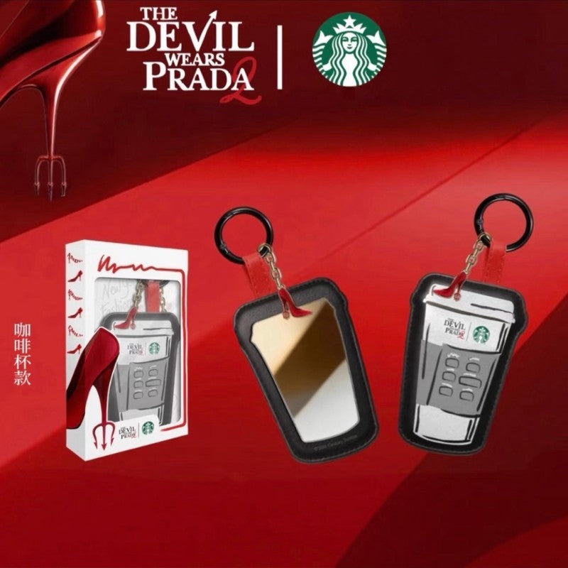 Starbucks China 2026 and The Devil Wears Prada Collaboration Series Coffee Cup Mirror Pendant 1PCS
