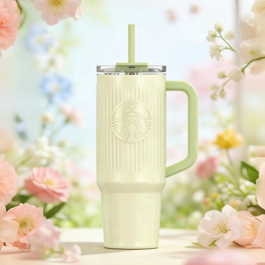 Starbucks China 2026 online Spring Blessings Series 910ml double drinking mouth stainless steel cup