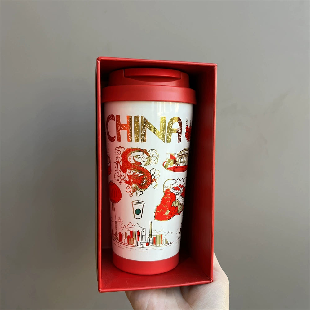 Starbucks China City cup series 473ml China BTS stainless steel cup