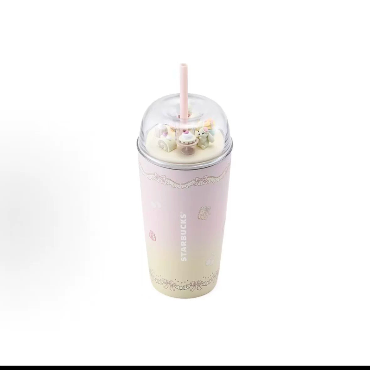 Starbucks China Summer 2026 Dessert Party Series Stainless Steel Straw Cup 560ml 19.71oz