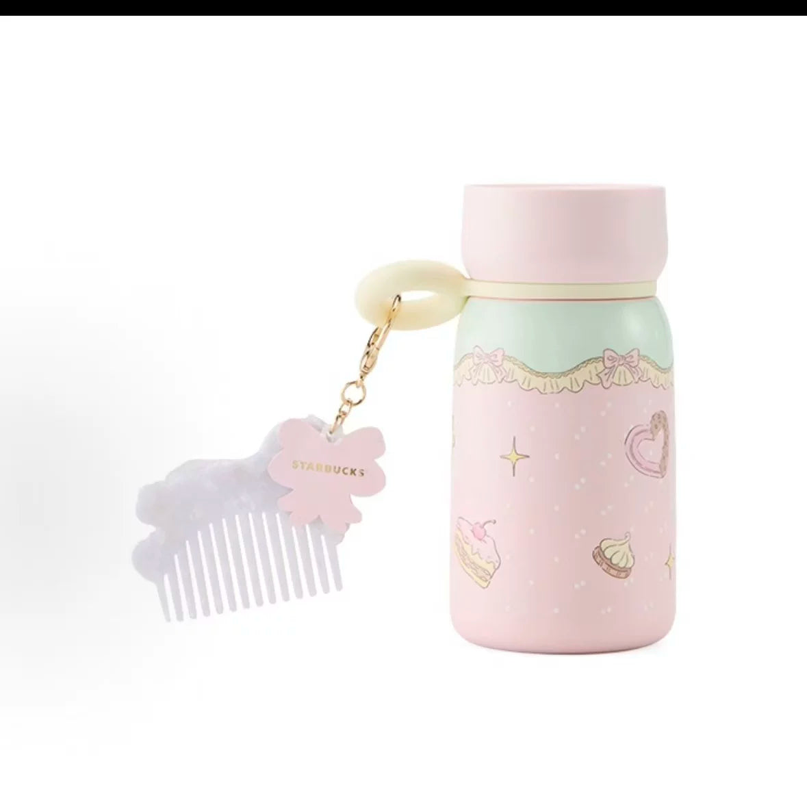 Starbucks China Summer 2026 Dessert Party Series Stainless Steel Thermos Cup with Hanging Decoration 300ml 10.56oz