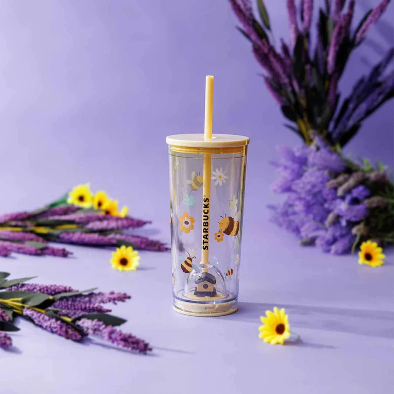 Starbucks Hong Kong Honey Bee series Plastic straw cup 532ml 18.72oz