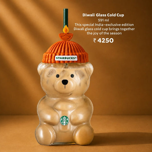 Starbucks India 2026 Diwali Festive Series Bearista Glass -Poor quality - no after-sales support for defects