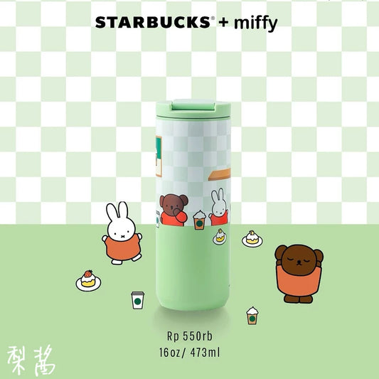 Starbucks Indonesia 2025 Miffy series Green Stainless Steel Cup 473ml