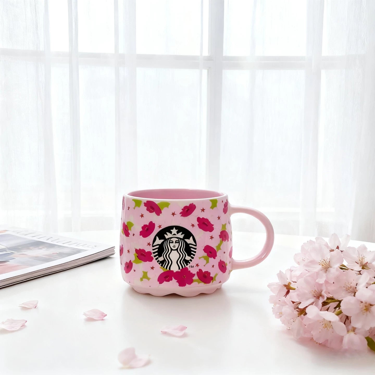 Starbucks Japan 2024 Sakura Series 355ml Blooming Color-Changing Mug
