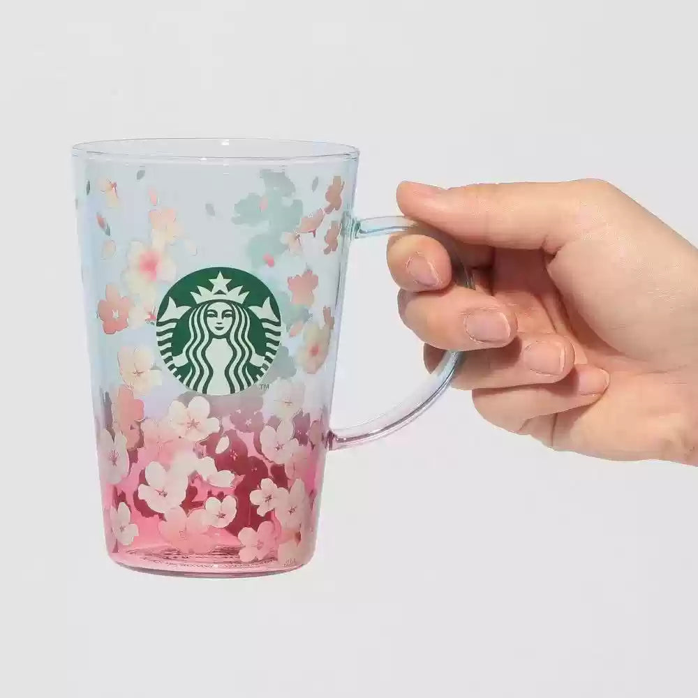 Starbucks Japan 2025 Sakura series Heat-resistant glass cup 414ml