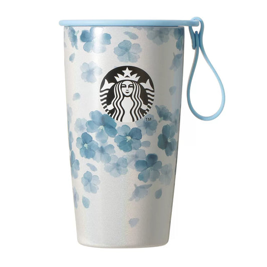 Starbucks Japan 2026 Blue Cherry Blossom Series Hand-held Stainless Steel Tumbler 355ml