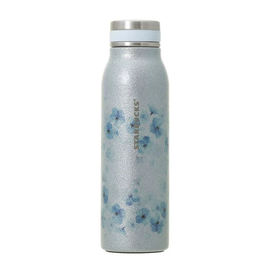 Starbucks Japan 2026 Blue Cherry Blossom Series Stainless Steel Water Bottle 444ml