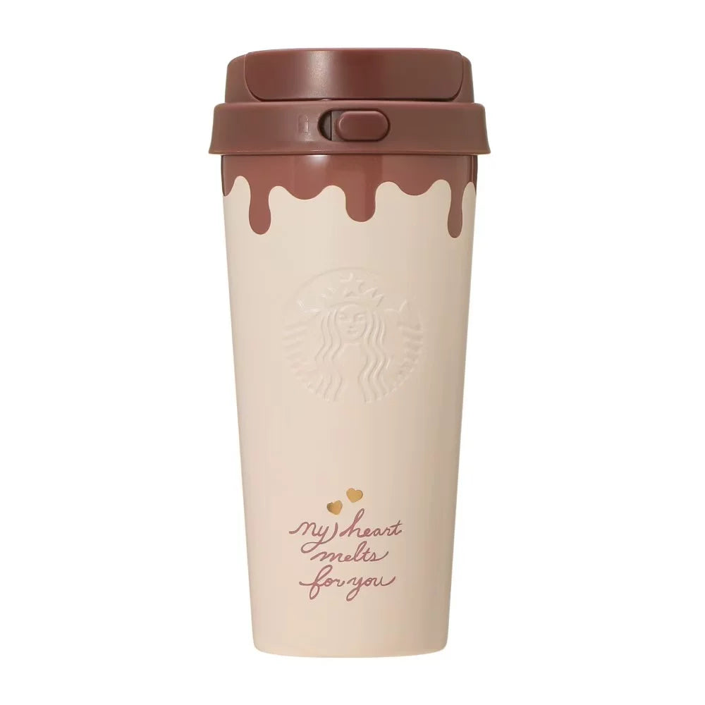 Starbucks Japan 2026 Valentine's Day Series Brown Lid Stainless Steel Cup 473ml