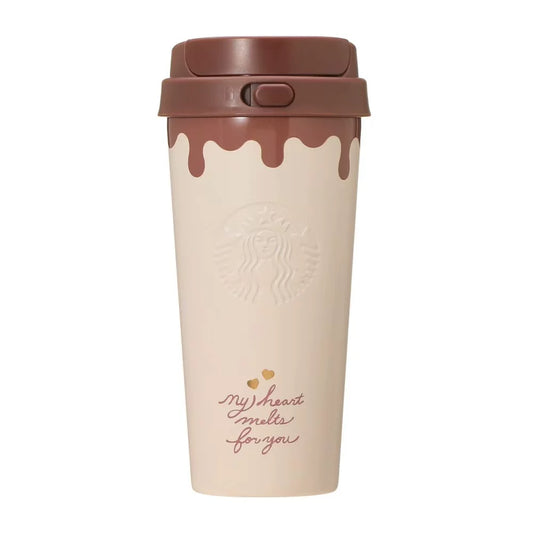 Starbucks Japan 2026 Valentine's Day Series Brown Lid Stainless Steel Cup 473ml
