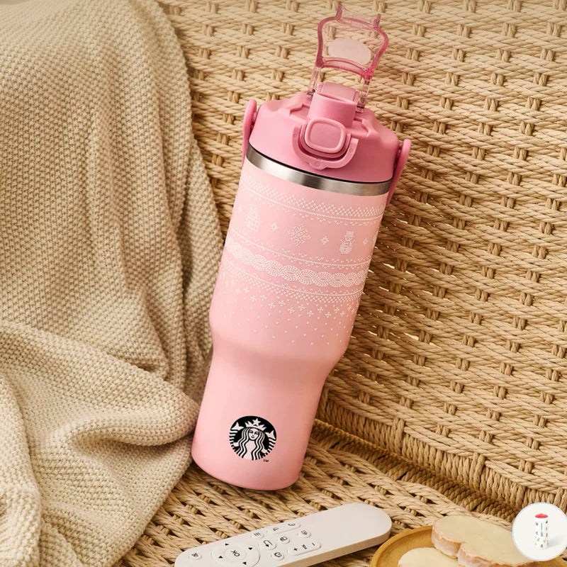 Starbucks Korea 2025 Christmas Season1 series Pink Hand Cup 946ml