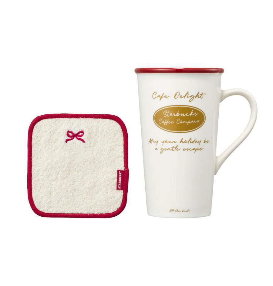 Starbucks Korea 2025 Christmas Season3 series White Mug Coaster Set 473ml 16.65oz