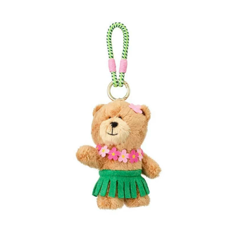 Starbucks Korea 2025 Summer Hawaiian Series Hula Dancing Bearista Pendant