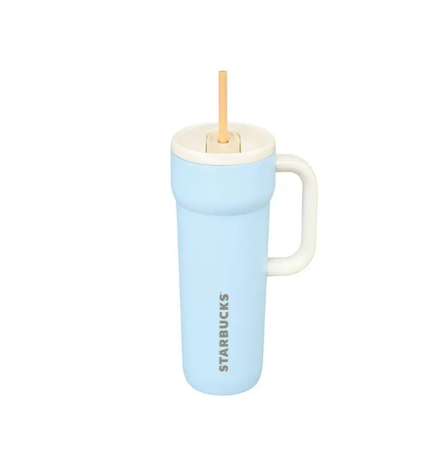 Starbucks Korea 2025 Summer season1 series hand-held blue straw cup 710ml 24.99oz