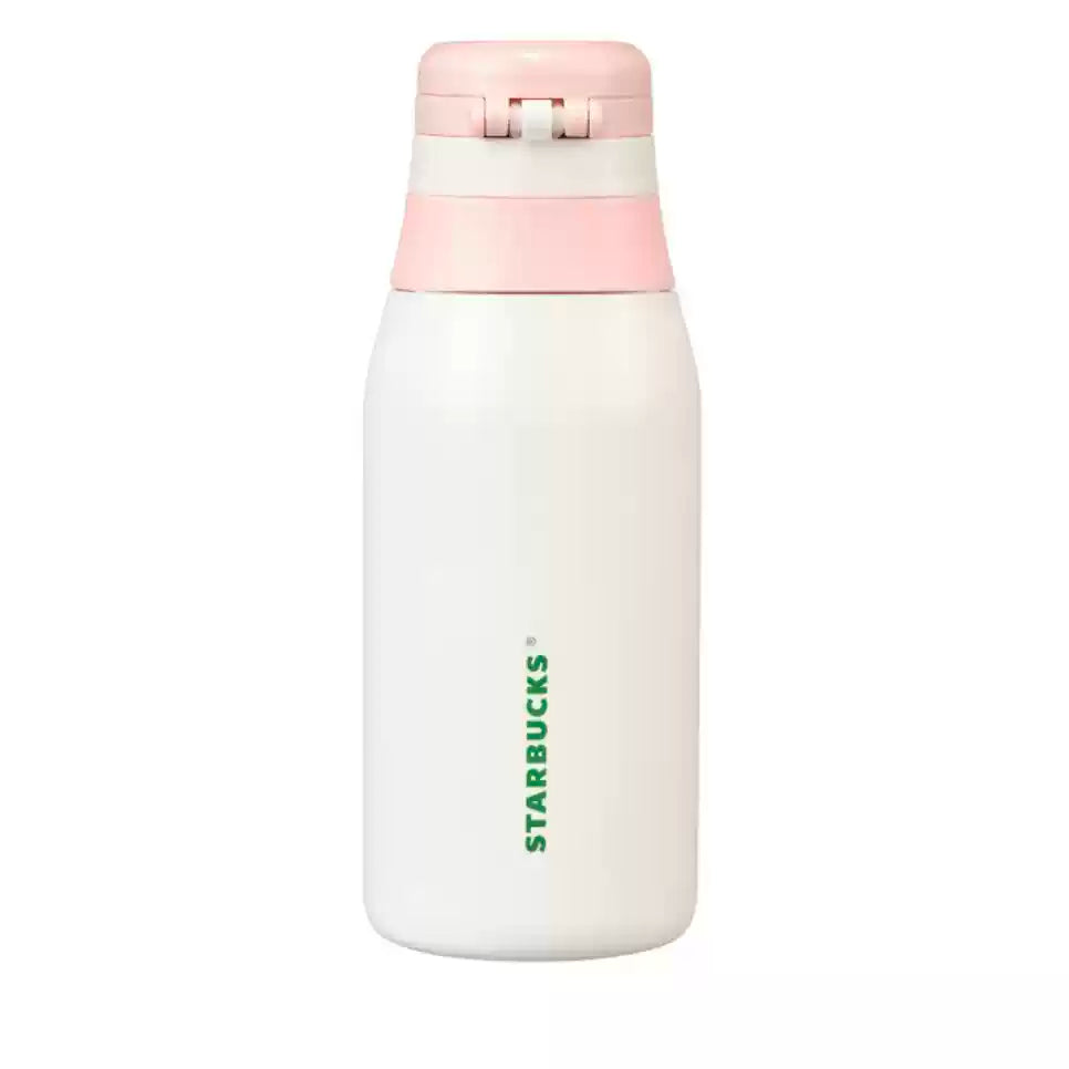 Starbucks Korea 2025 back to school series Pink cover lock thermos with sticker
