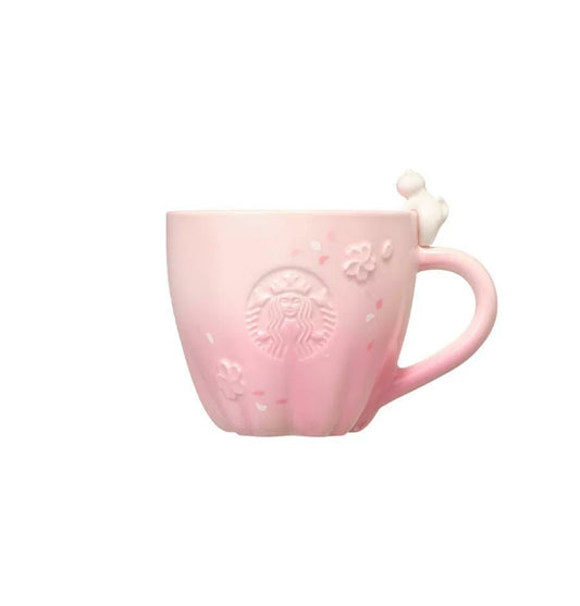 Starbucks Korea 2026 Cherry Blossom Series Pink Cat Mug 355ml 12.49oz