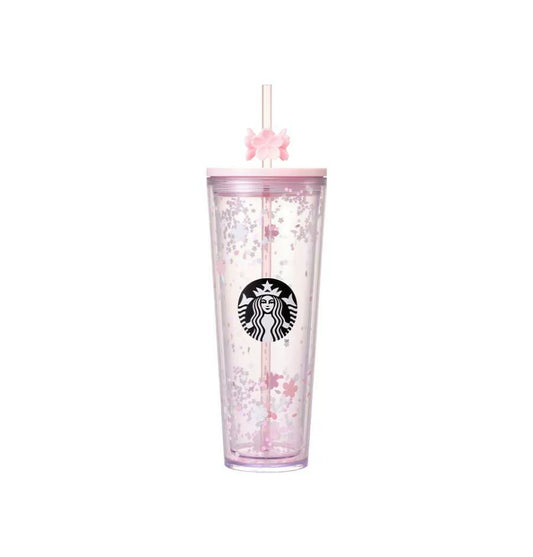 Starbucks Korea 2026 Cherry Blossom Series Pink Cherry Blossom Plastic Straw Cup 710ml 24.99oz