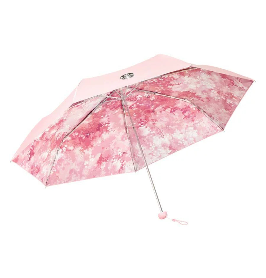 Starbucks Korea 2026 Cherry Blossom Series Pink Tri-fold Umbrella