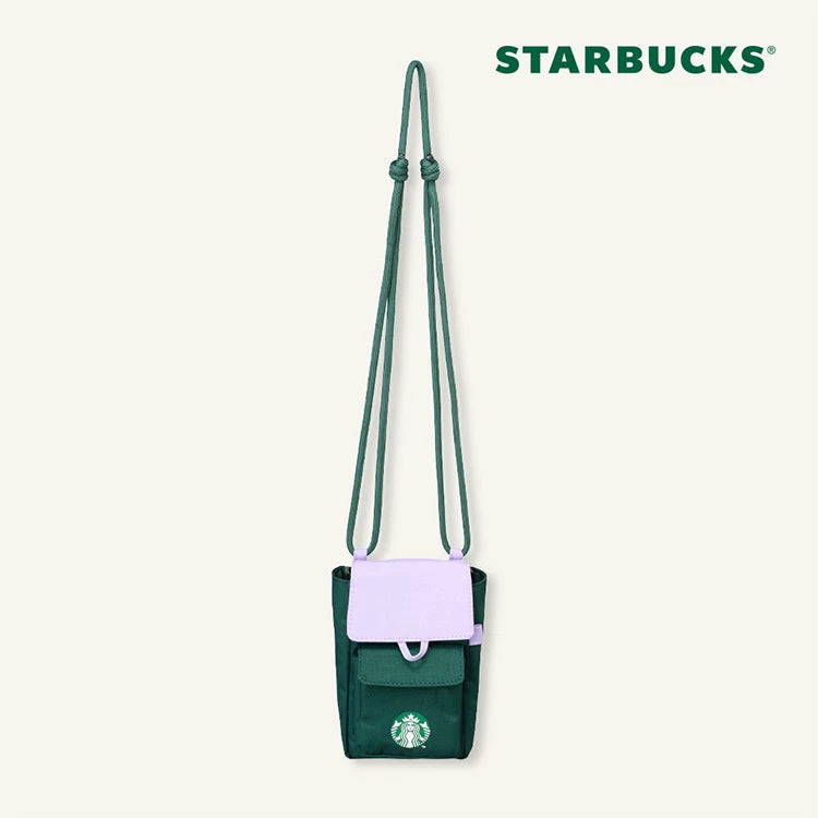 Starbucks Korea 2026 New Semester Series Green Crossbody Bag 9.5x15cm