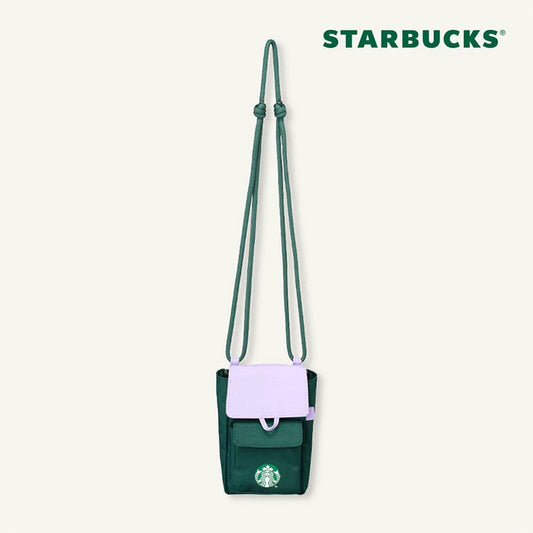 Starbucks Korea 2026 New Semester Series Green Crossbody Bag 9.5x15cm