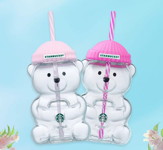 pre-order Starbucks Korea 2026 pink bearista bear glass